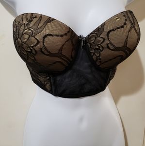 Fredericks of Hollywood size 34 C black and nude